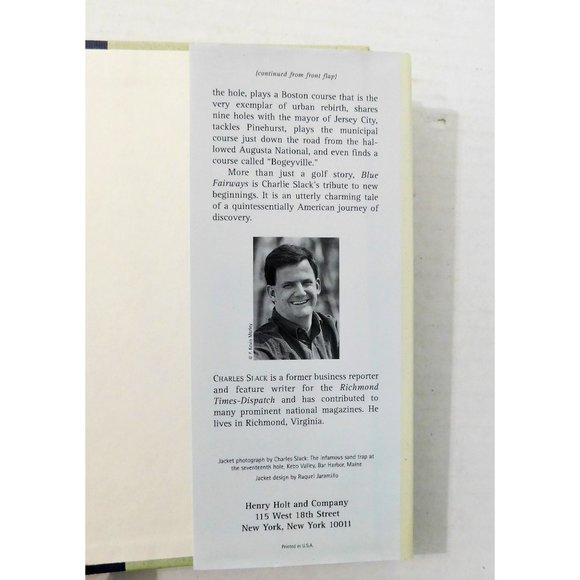 Blue Fairways By Charles Slack Signed 1999 First Edition Golfing Memoir HBDJ - Picture 5 of 6